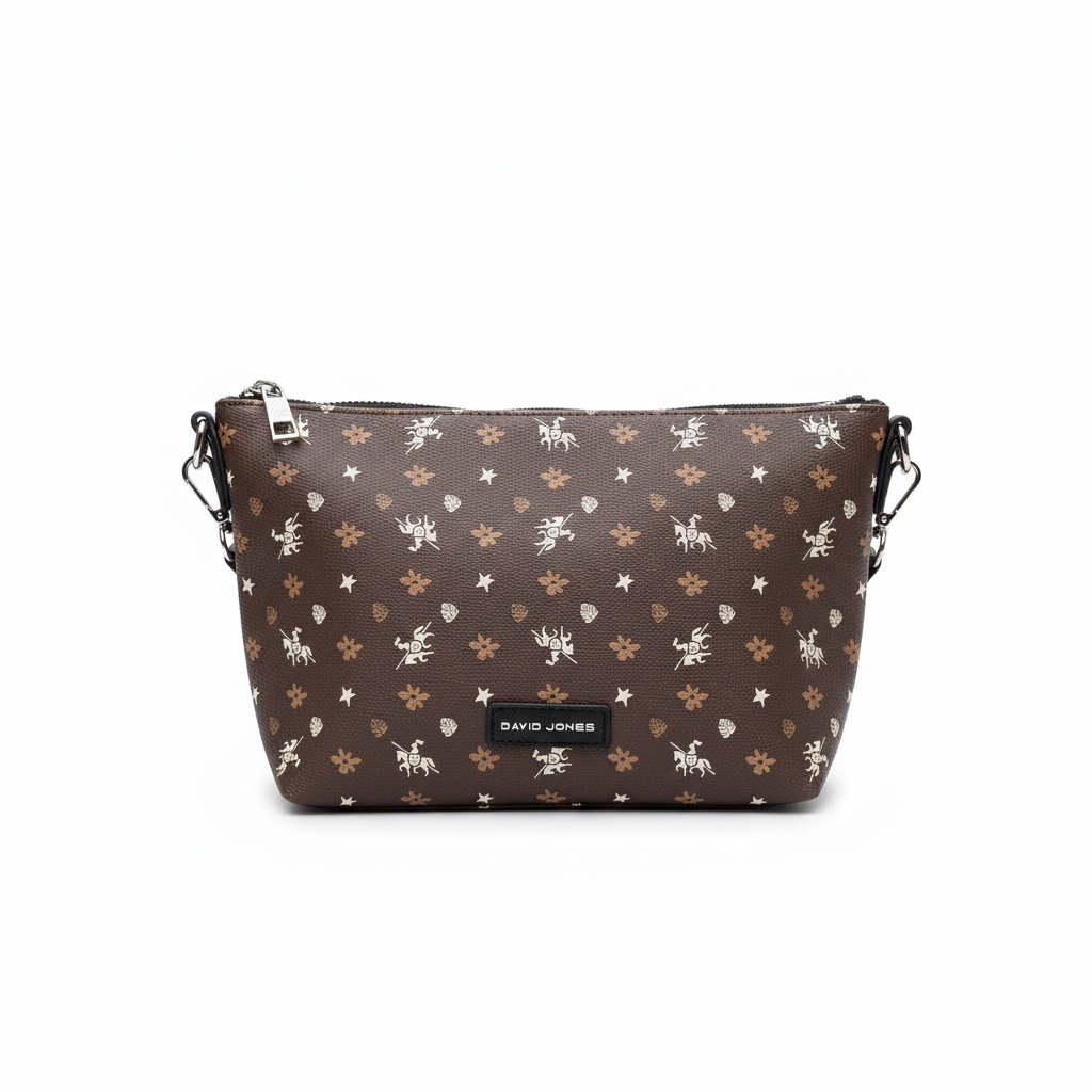 David Jones Mocha Signature Bag