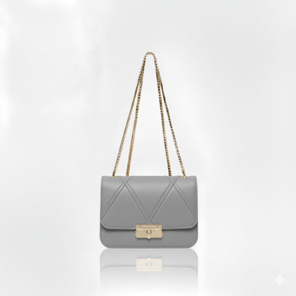 Grey Signature Bag